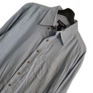 Brooks Brothers XL Blue Plaid Button Shirt Long Sleeve Preppy Cotton Casual b2-6